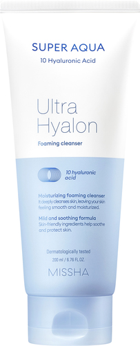 Missha Пенка для умывания Super Aqua Ultra Hyalron Foaming Cleanser