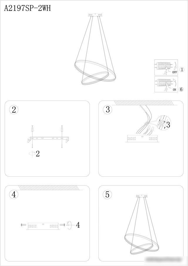 Подвесная люстра Arte Lamp Frodo A2197SP-2WH