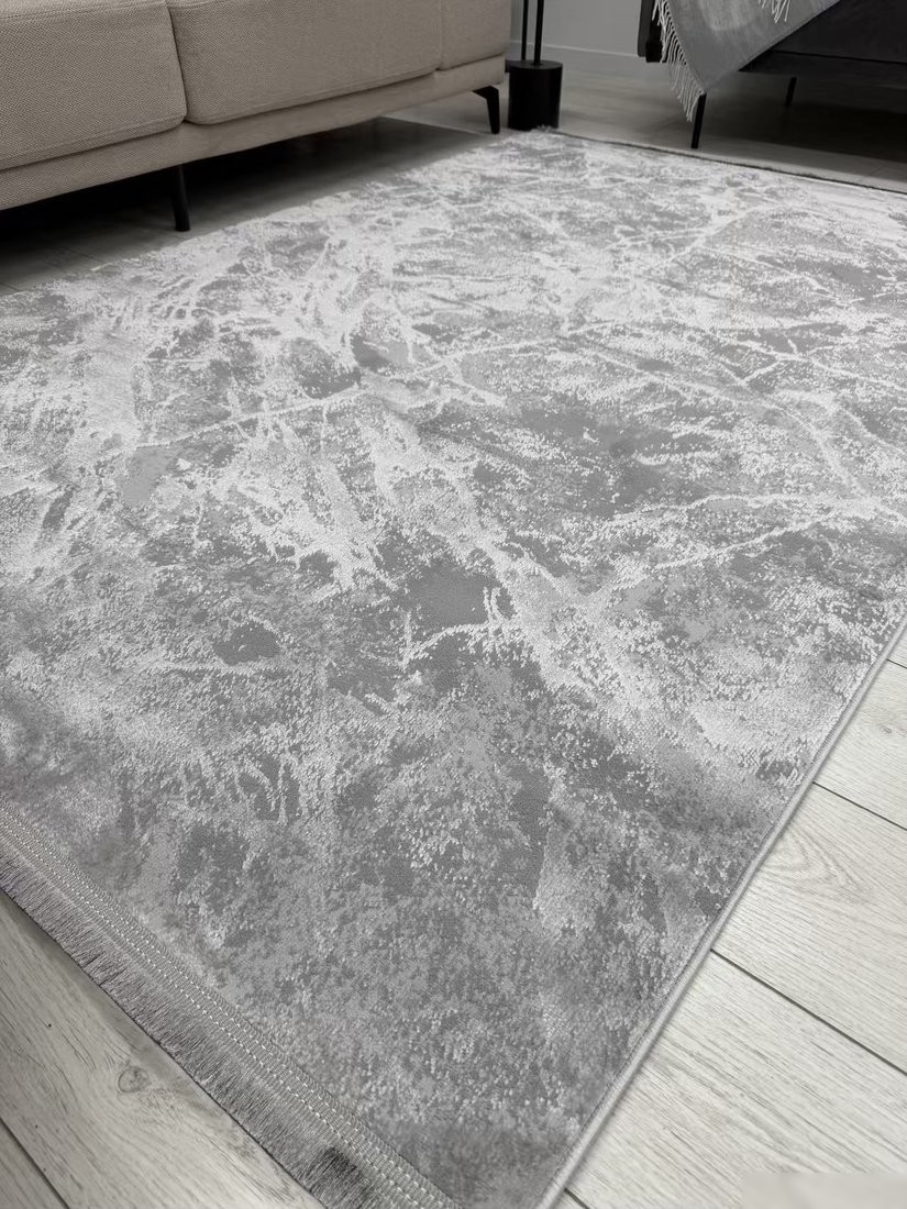Ковер для жилой комнаты Radjab Carpet Амаль Прямоугольник 0911A (1.5x2.5, Grey/Grey)