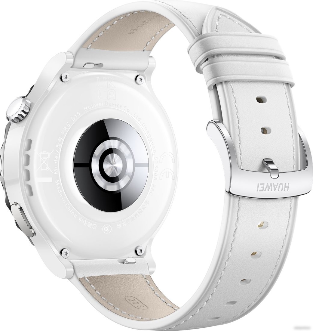 Умные часы Huawei Watch GT 3 Pro Ceramic 43 мм (белый/кожа)