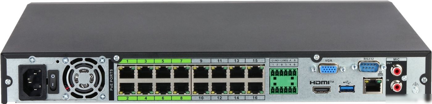 Сетевой видеорегистратор Dahua DHI-NVR5216-16P-EI2