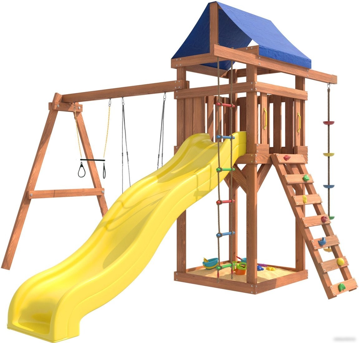 Игровой комплекс National Tree Company С трапецией и качелями гнездо 60 IgroWoods ДП-14