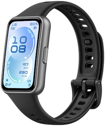 Фитнес-браслет Huawei Band 11 (черный полимерный корпус, с черным силиконовым ремешком, международная версия)
