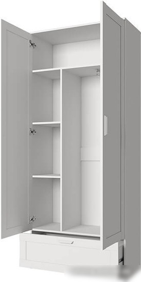 Шкаф распашной Anrex Skagen 2D1S 90x42.2x210 (белый)