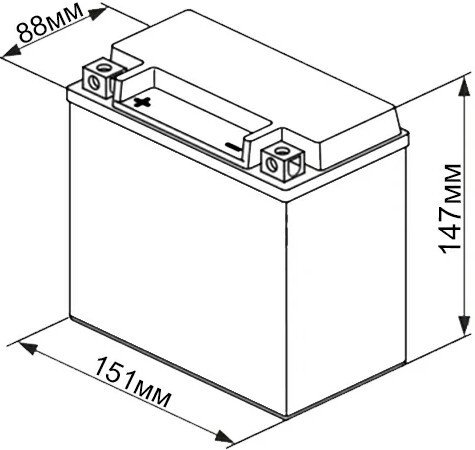 Мотоциклетный аккумулятор UniPLUS EB14C-4 (12 А·ч)