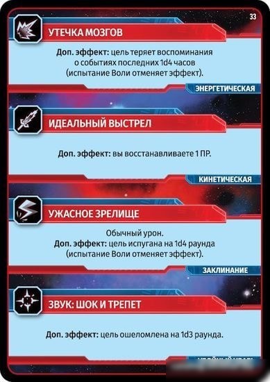 Настольная игра Мир Хобби Starfinder. Настольная ролевая игра. Карты критических ударов