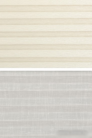 Плиссе Delfa Basic Walnut СПШ-3402/1102 Basic Transparent (43x160, кремовый/белый)