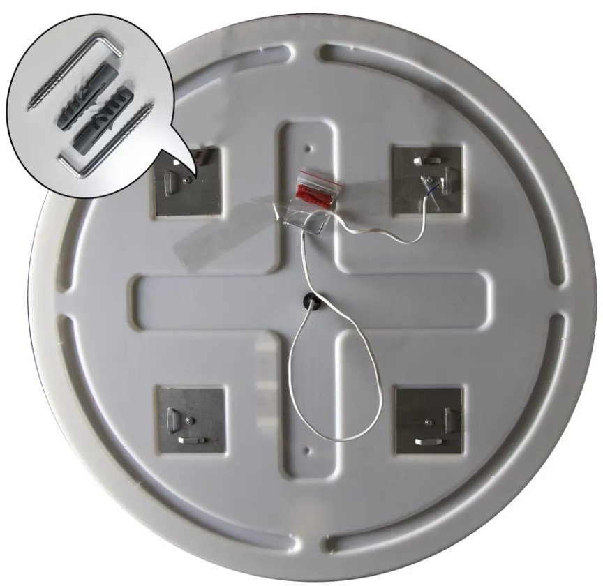 Пекам Зеркало Ring 100x100 Ring-100x100B (с подсветкой и бесконтактным сенсором)