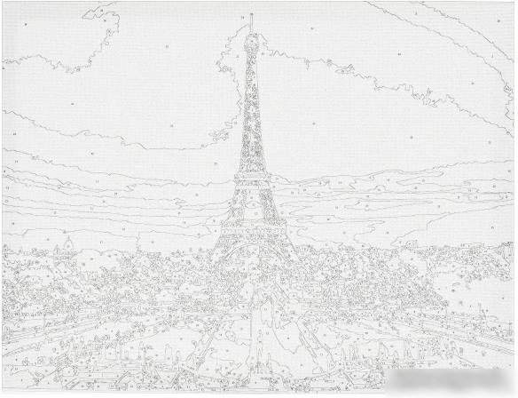 Картина по номерам MultiArt Париж CANV30X40-MULTI17