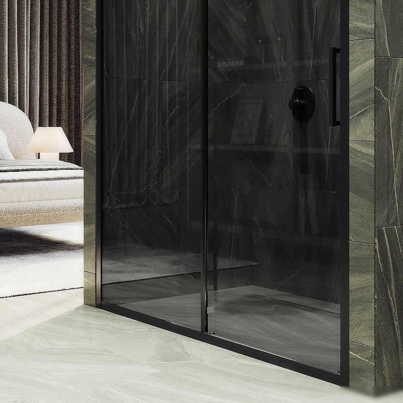 Душевая дверь MaybahGlass 195x120 MGD-1284-6 (графит/черный)