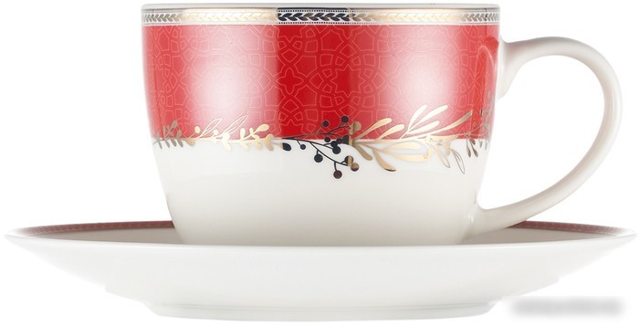 Чашка Gipfel Charlotte 51566 (белый/красный)