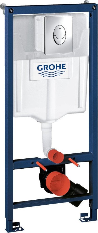 Унитаз подвесной Grossman GR-4410SQ + GROHE Rapid SL 38721001 (с кнопкой)