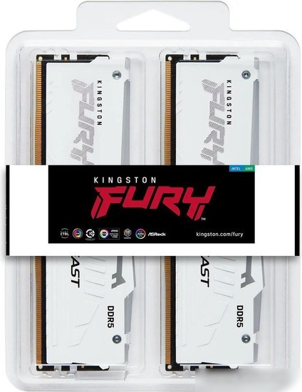 Оперативная память Kingston FURY Beast RGB 2x32ГБ DDR5 5200 МГц KF552C40BWAK2-64