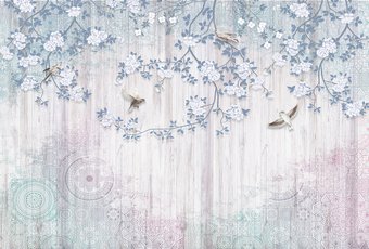 Фотообои Vimala Птицы на ветвях 270x400