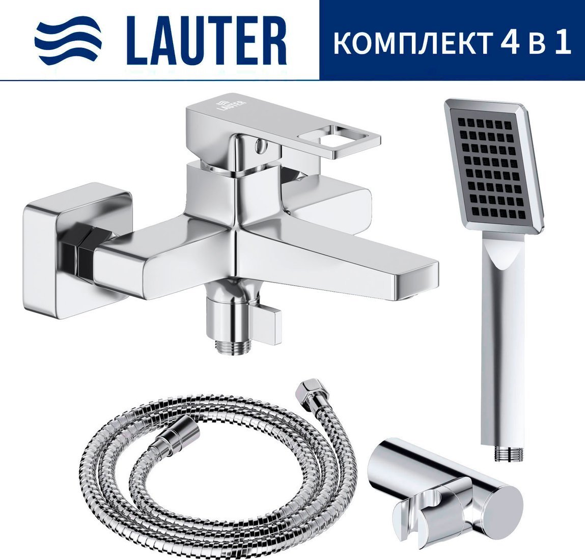 Смеситель Lauter Cascade 21CK6615C + 21СКFG80101C + 21S00103 + 21CKFS90120