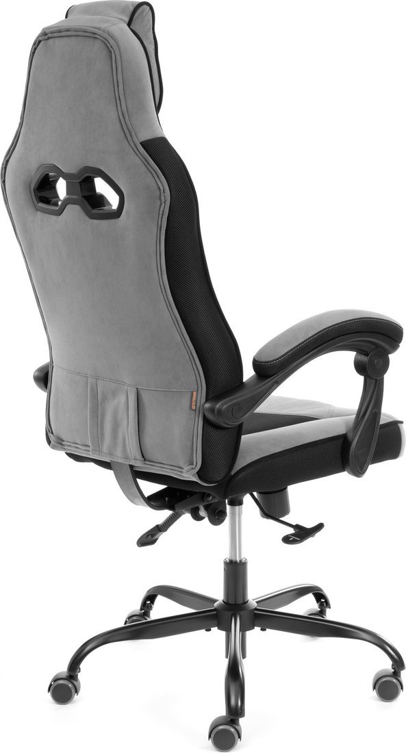 Игровое (геймерское) кресло TetChair Arena metalBL (велюр, серый/черный, 29/35)