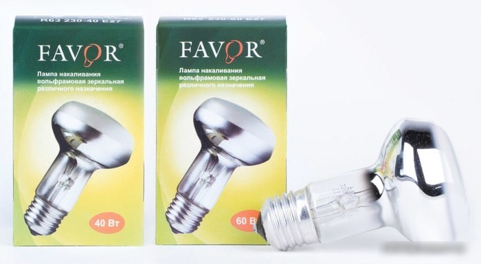 Лампа накаливания Favor R63 E27 60 Вт 8105011
