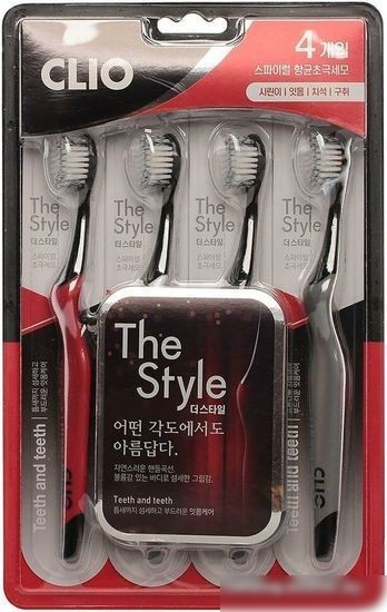 Набор зубных щеток CLIO The Style White Ultra Soft Care Toothbrush (4 шт)