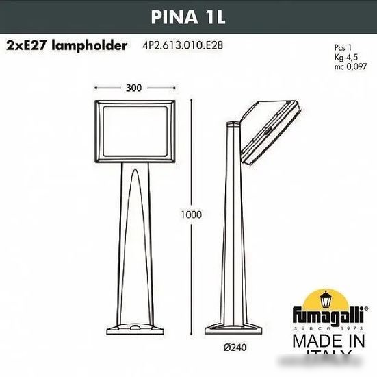 Садовый светильник Fumagalli Guizeppe FU_4P2.613.010.LYF1R