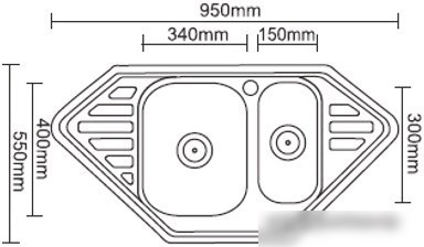 Кухонная мойка Ledeme L69550B-6