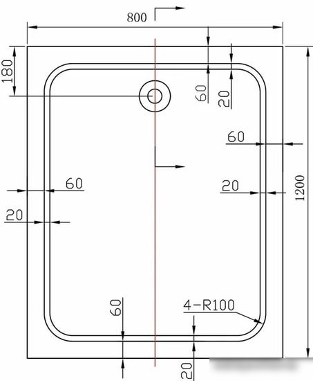 Душевой поддон Vincea VST-2AR-8012 120x80 см
