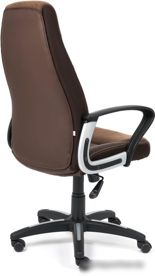 Кресло TetChair Inter (искусственная кожа, флок, ткань, коричневый)