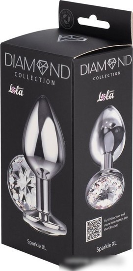 Анальная пробка Lola Games Diamond Clear Sparkle XL 4028-02Lola (прозрачный)