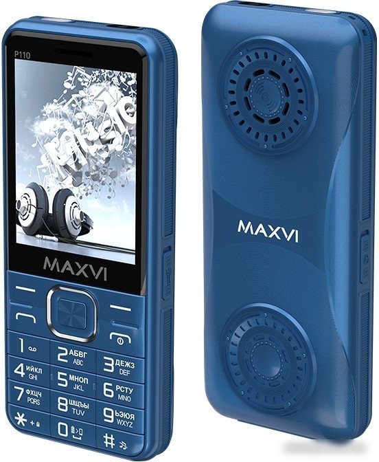 Кнопочный телефон Maxvi P110 (синий)