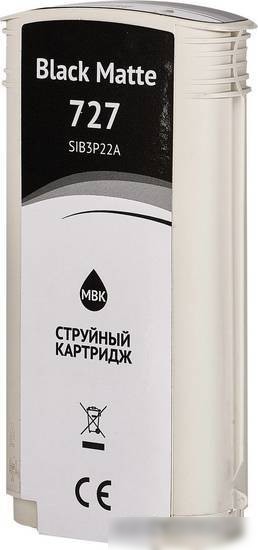 Картридж Sakura Printing SIB3P22A (аналог HP 727 Matte Black)