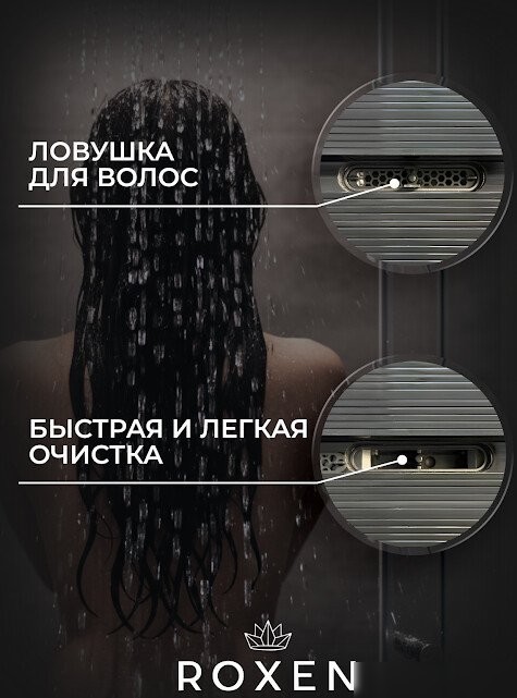 Трап/канал Roxen Razor Gun metal 910100GM