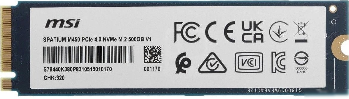 SSD MSI Spatium M450 V1 500GB S78-440K380-P83