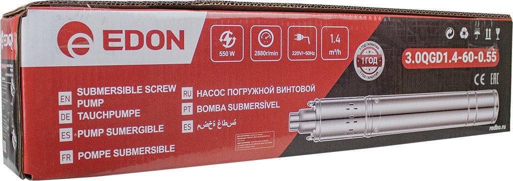 Скважинный насос Edon 3.0QGD1.4-60-0.55