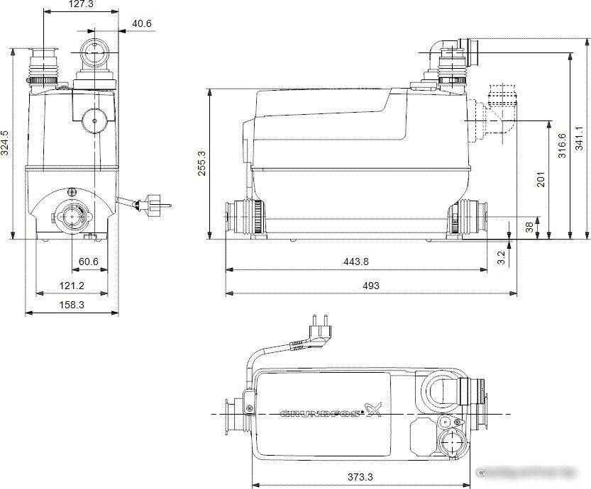 Канализационная установка Grundfos Sololift2 C-3
