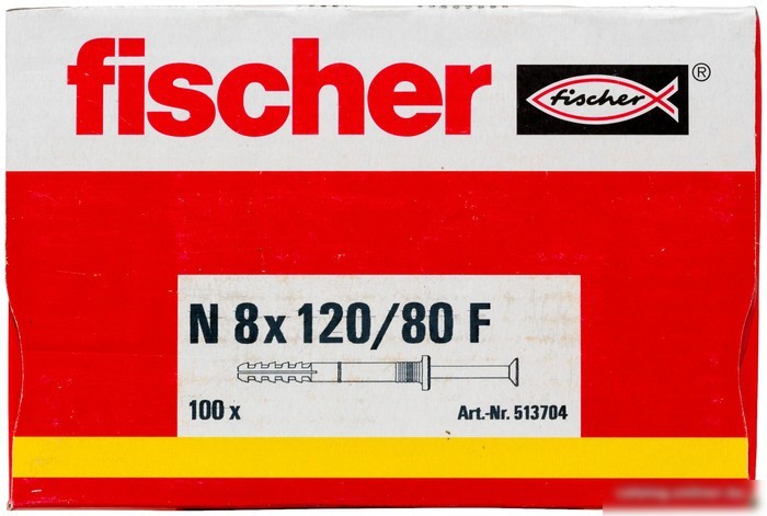 Дюбель-гвоздь Fischer N 8 x 120/80 F 513704 (100 шт)