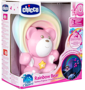 Ночник Chicco Радужный мишка (розовый)