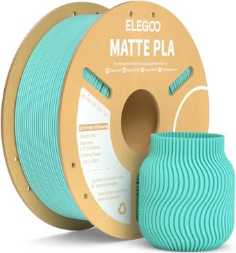 Филамент Elegoo PLA Matte (1.75 мм, 1 кг, бирюзово-зеленый)