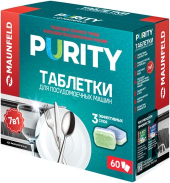 Таблетки для посудомоечной машины MAUNFELD Purity all in 1 MDT60ST (60 шт)