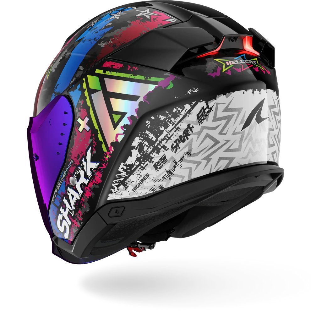 Мотошлем Shark Helmets Skwal i3 Jet Hellcat HE3510E-KUB-L (L, черный/хром/синий)