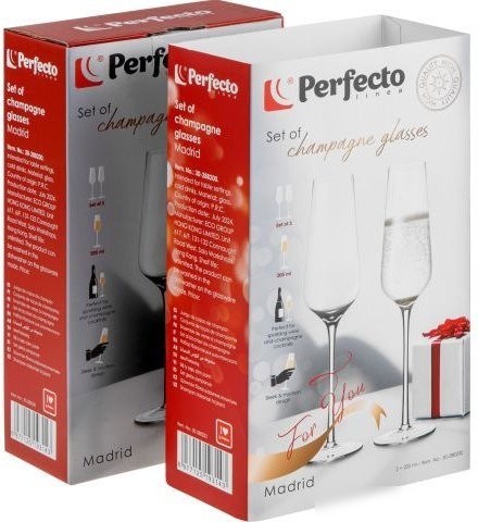 Набор бокалов для шампанского Perfecto Linea Madrid 30-288200 (2 шт)