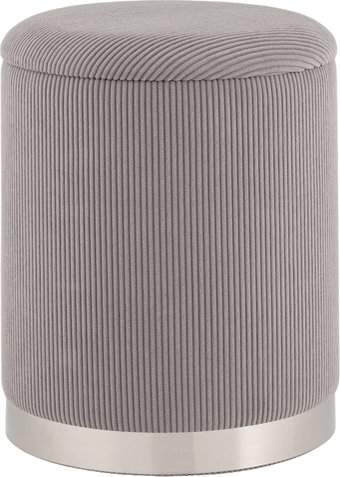 Пуфик Stool Group Эмили 19A205CG-17 (серебро/вельвет серый)