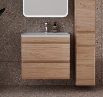 Symbolite Тумба под умывальник Атлантика 70 Люкс Plus (подвесная, ясень перламутр)