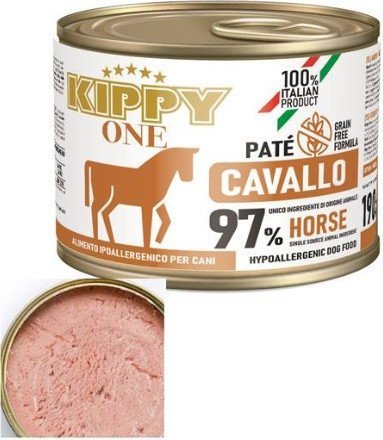 Консервированный корм для собак Kippy One Monoprotein Hyppoallergenic для всех пород Конина 200 г