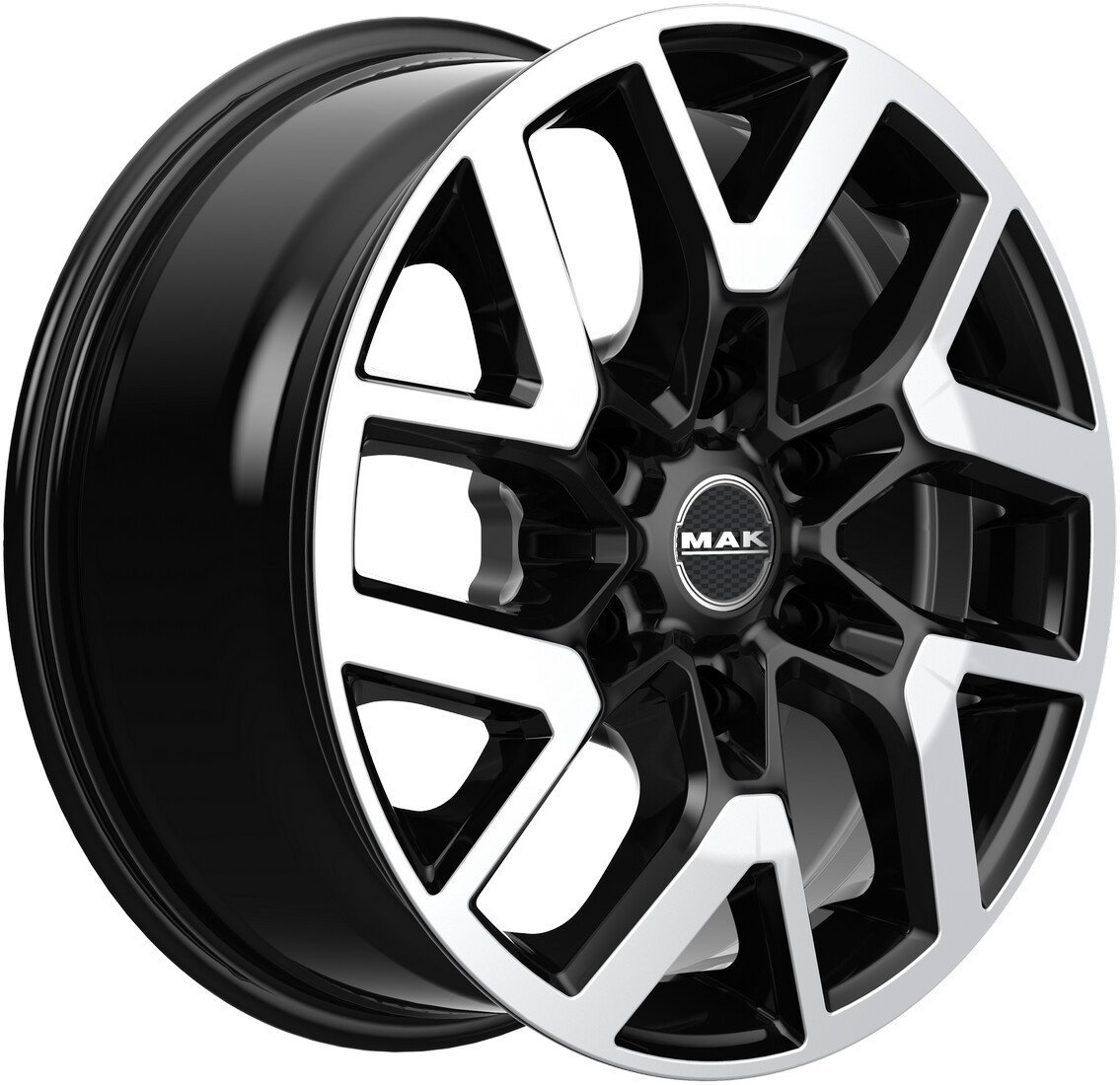 Литые диски MAK Gravel 16x6.5" 6x120мм DIA 74.5мм ET 50мм Black Mirror