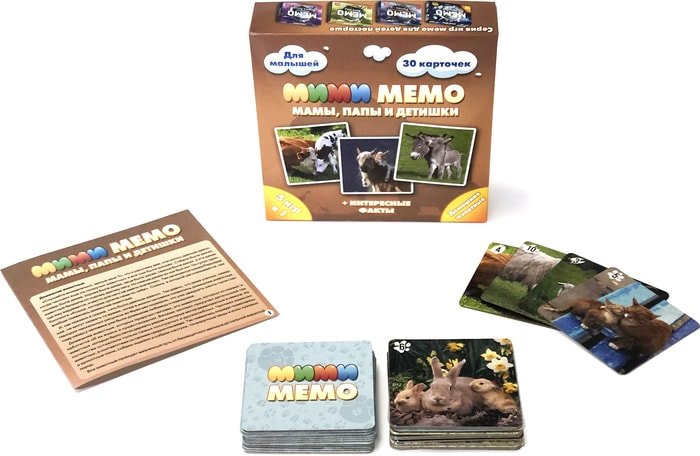 Настольная игра Нескучные игры Ми-Ми-Мемо Домашние животные 8051