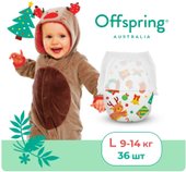 Трусики-подгузники Offspring L 9-14кг Новый год (36 шт)