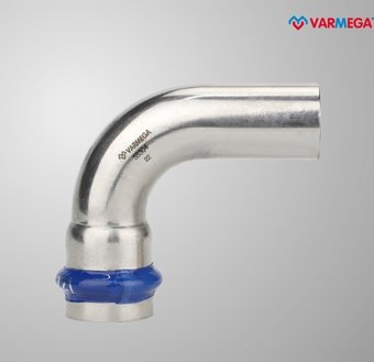 Фитинг Varmega Угольник 90° однораструбный Inox Press 22x22a VM711002222