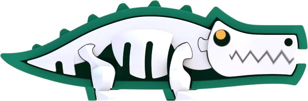 Магнитный конструктор Halftoys Animal Крокодил HAS006