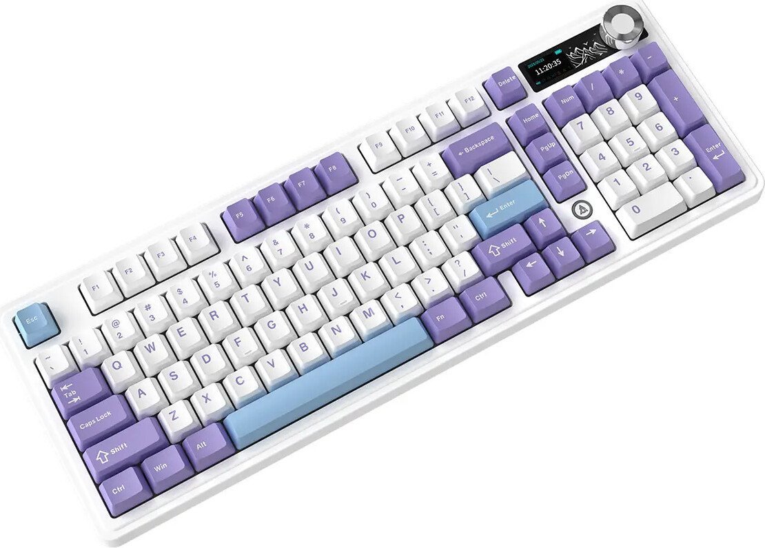 Клавиатура Ajazz AK980 V2 (фиолетовый/белый/синий, Ajazz Gift)