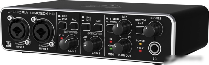Аудиоинтерфейс BEHRINGER U-Phoria UMC204HD