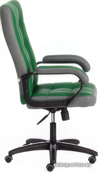 Кресло TetChair Trendy (кожзам/ткань, зеленый/серый)